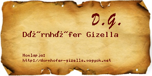 Dörnhöfer Gizella névjegykártya
