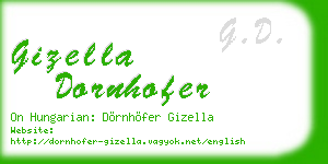 gizella dornhofer business card
